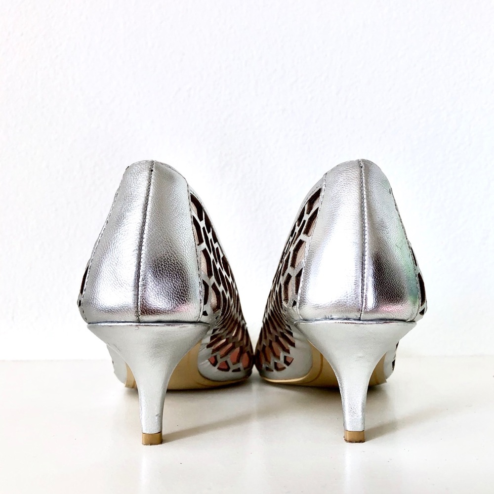 CHARLES JOURDAN⚡️Honeycomb Mesh Leather Pumps_7M - Picture 4 of 8